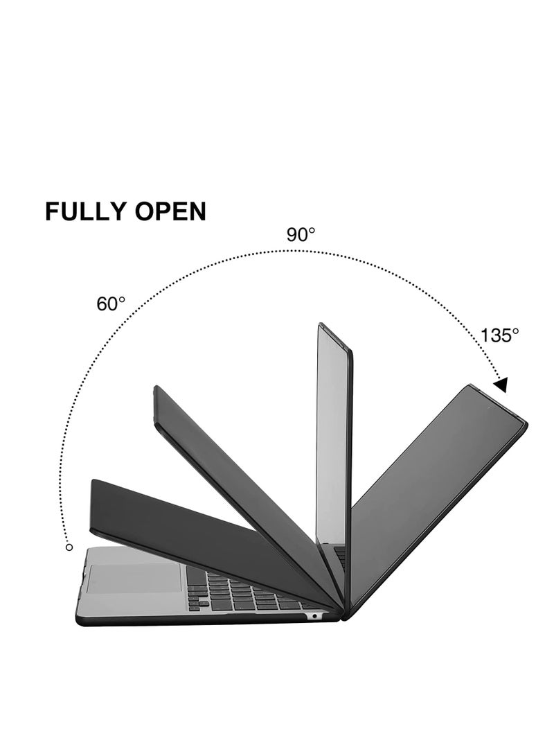 حافظة 3 في 1 متوافقة مع ماك بوك إير 15 بوصة 2023 2024 إصدار M3 A3114 M2 A2941 مع شاشة ريتينا سائلة وTouch ID، قشرة بلاستيكية صلبة وغطاء لوحة مفاتيح وواقي شاشة - Image 4
