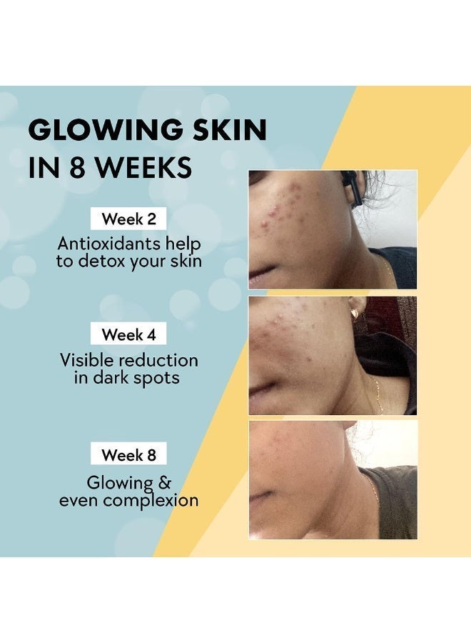 Glow for Skin Radiant & Even-toned skin - 20 Effervescent Tablets - Strawberry & Lemon Flavour - Image 5