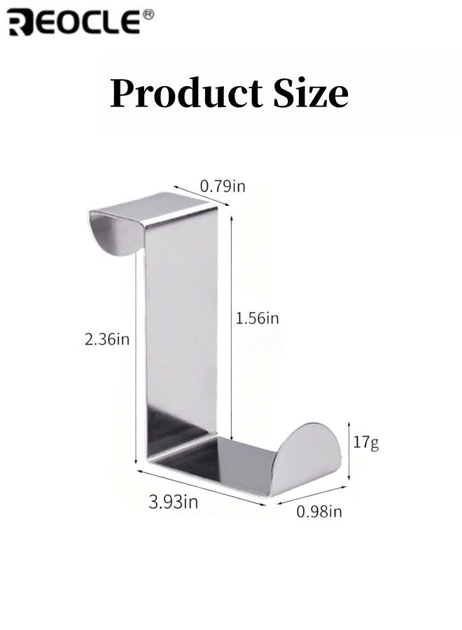 REOCLE 6PCS Bathroom Hooks Over Door Hangers for Towels Clothes Coats and Robes Space Saving Organizer for Bedroom Bathroom and Entryway Helps for Tidy Rooms and Saves Space - Image 5