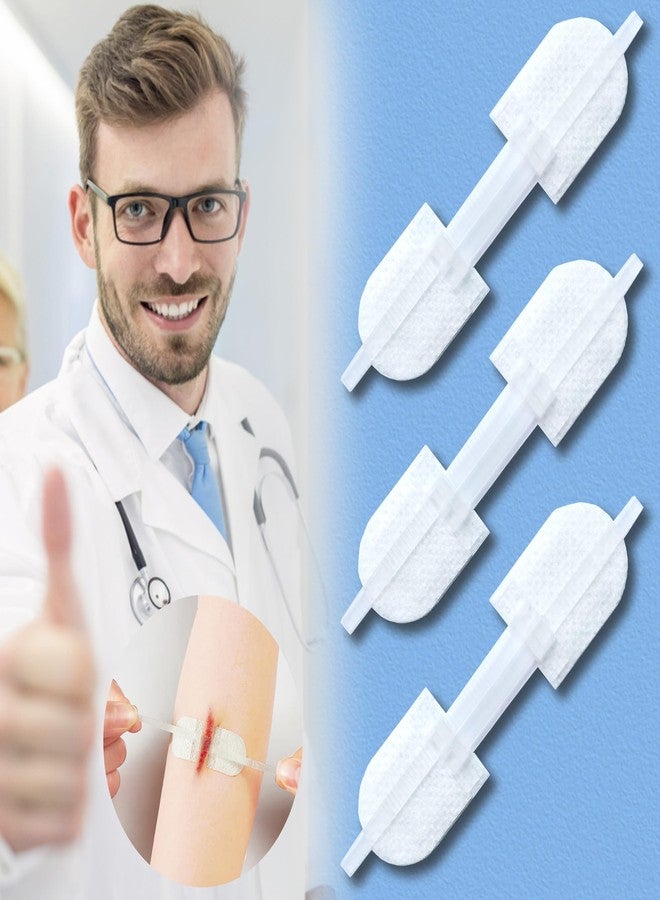 MediMatic Wound Closure Strips - Emergency Laceration Closure Kit to Repair 3 Individual/Combine Wounds Without Stitches, Butterfly Bandages for Wound Closure to Close, Cover Wounds - Quick Clot - Image 1