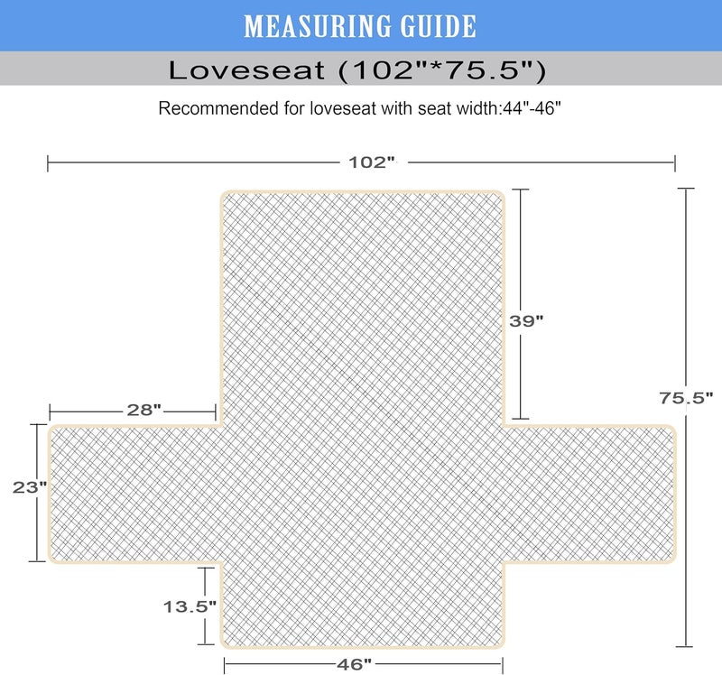 Ameritex Loveseat Cover Water-Resistant Quilted Furniture Protector with Back Nonslip Paws Slipcover for Dogs, Kids, Pets Loveseat Slipcover Stay in Place for Leather (46", Beige) - Image 2