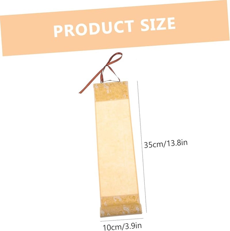 DIYEAH 2 Pack Blank Chinese Calligraphy Rice Paper Scrolls 24x80cm Wall Hanging Art - Image 3