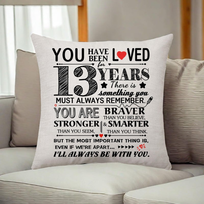 Aconesong 13 Years Old Girls Gifts Decoration Throw Pillow Cover Birthday Gift for 13 Years Old Boys Birthday Party Decoration 13th Birthday Gifts for Niece Nephew Inspirational Reminder Gifts 45 x 45 cm (13) - Image 4