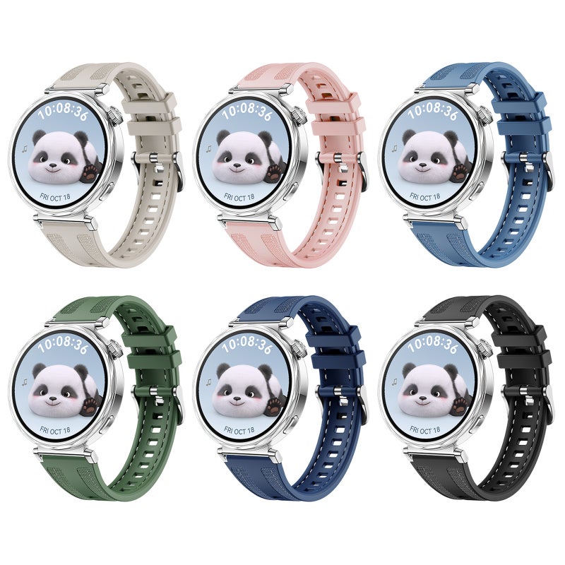 إيروريكس سوار ساعة هواوي واتش جي تي 5 41 مم للنساء مصنوع من النايلون والسيليكون الهجين (ستارلايت) - Image 5