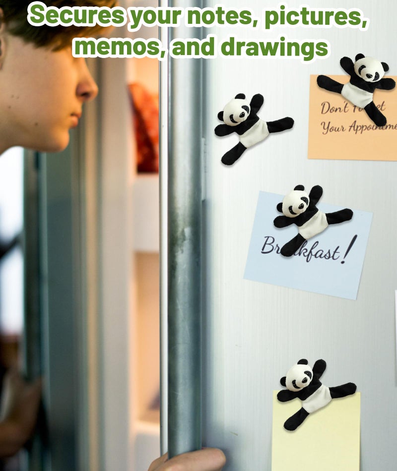 AGMITRAKA Panda Fridge Magnet, Stylish Refrigerator Magnets Decor, Cute Magnetic Panda for Home and Office, 4 Piece Set - Image 5