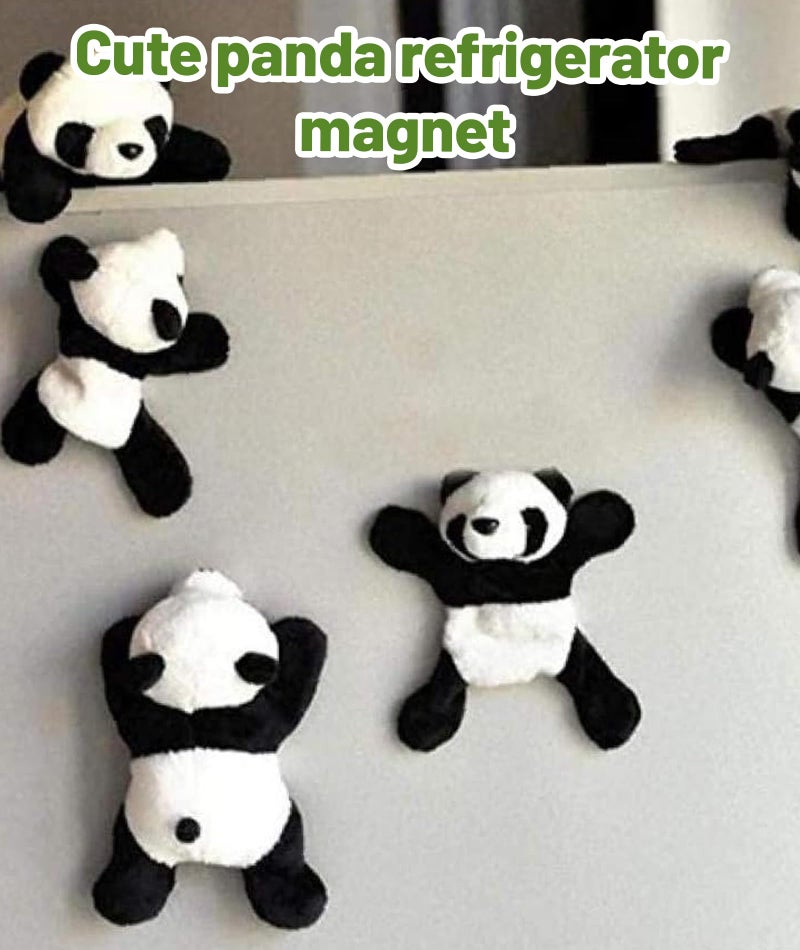 AGMITRAKA Panda Fridge Magnet, Stylish Refrigerator Magnets Decor, Cute Magnetic Panda for Home and Office, 4 Piece Set - Image 4