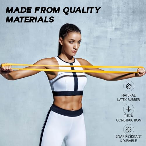 Konex Heavy Resistance Band for Men & Women | Durable Natural Latex Stretch Band (7-15 Kg) for Back & Full Body Workout | Ideal for Home, Gym, Fitness, Yoga, Stretching & Toning Exercises - Red - Image 3