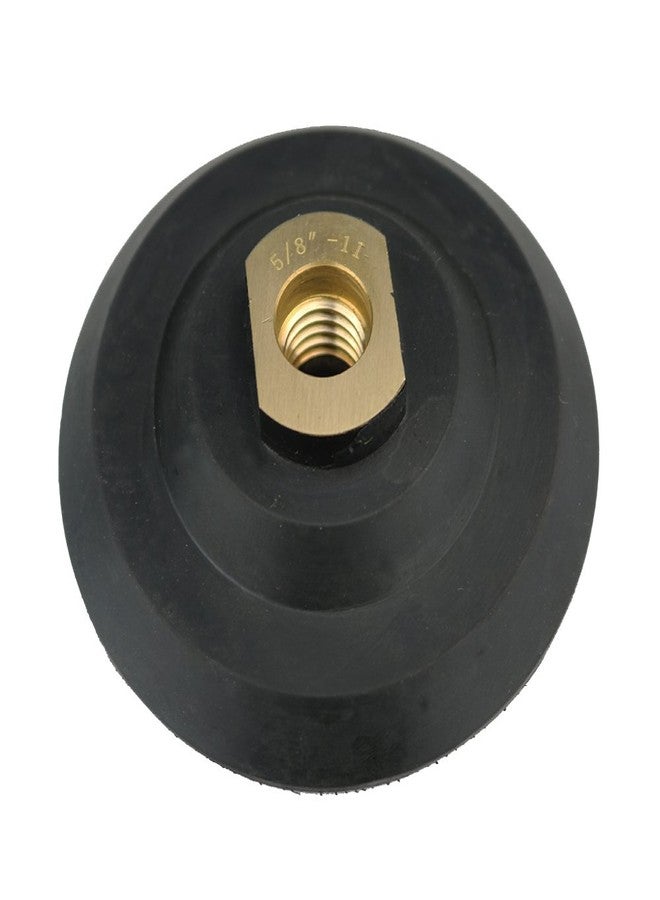 JDK 4 Inch Polishing Rubber Pad JDK1802R Hook and Loop Backing Pad with 5/8''-11 Arbor - Image 1