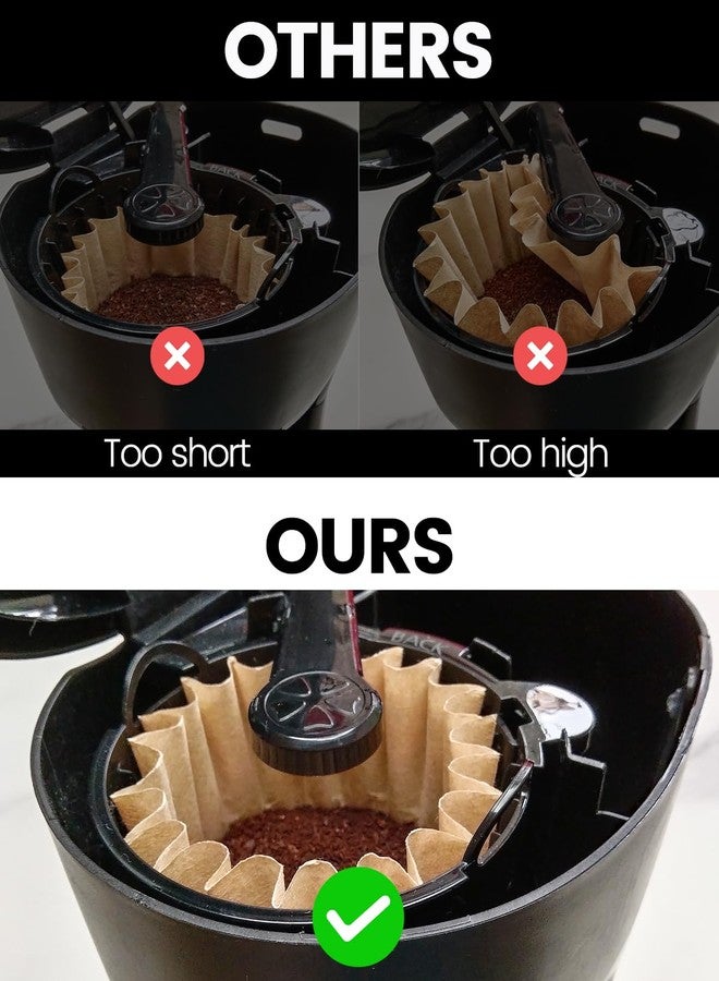 MIMORE 5 Cup Coffee Filter - 120 PCS Small Coffee Filters Compatible with Mr Coffee Filters 5 Cup - Unbleached Basket Disposable Paper Filter - Image 3