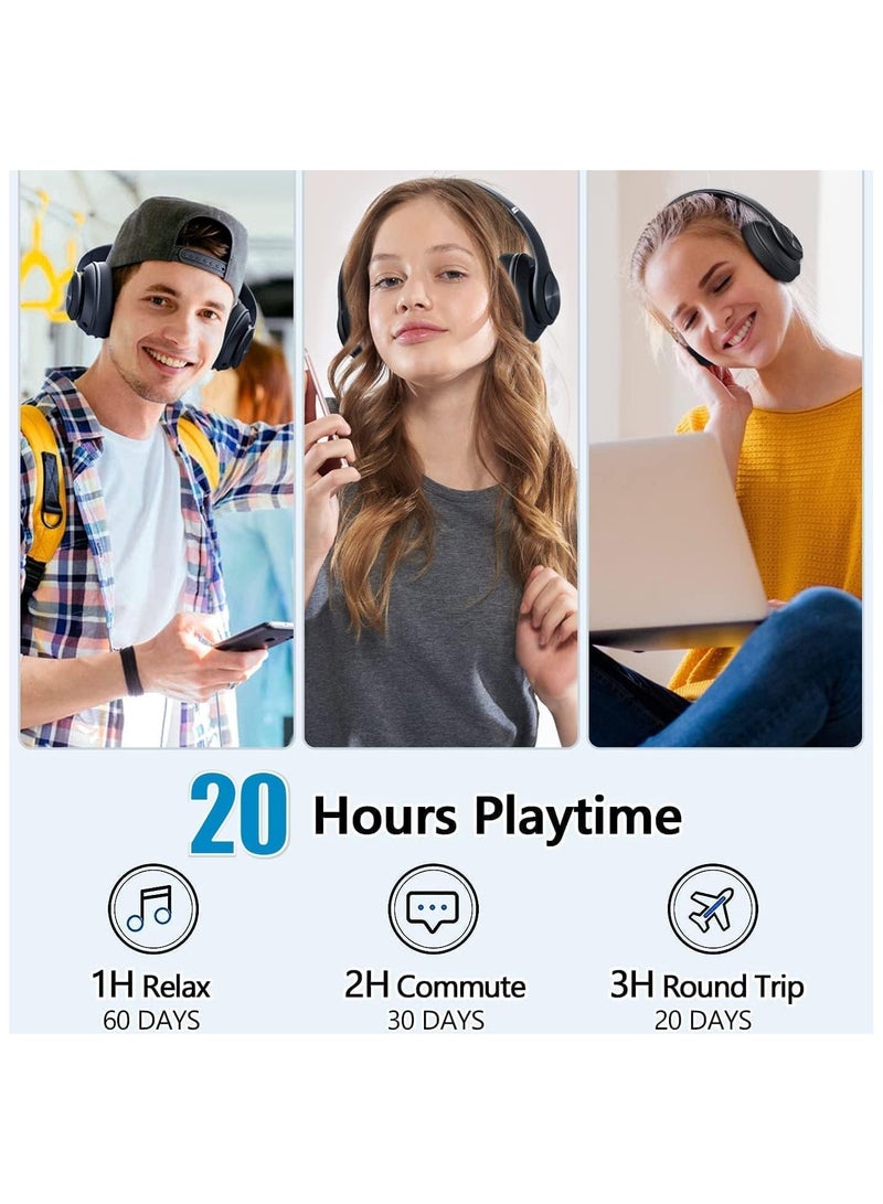 Bluetooth Headphones Over Ear, Wireless Bluetooth Headphones with Built-in Mic and Colorful Lights, Foldable Wireless and Wired Stereo Headset Micro SD/TF, FM for Cell Phone, PC etc - Image 5