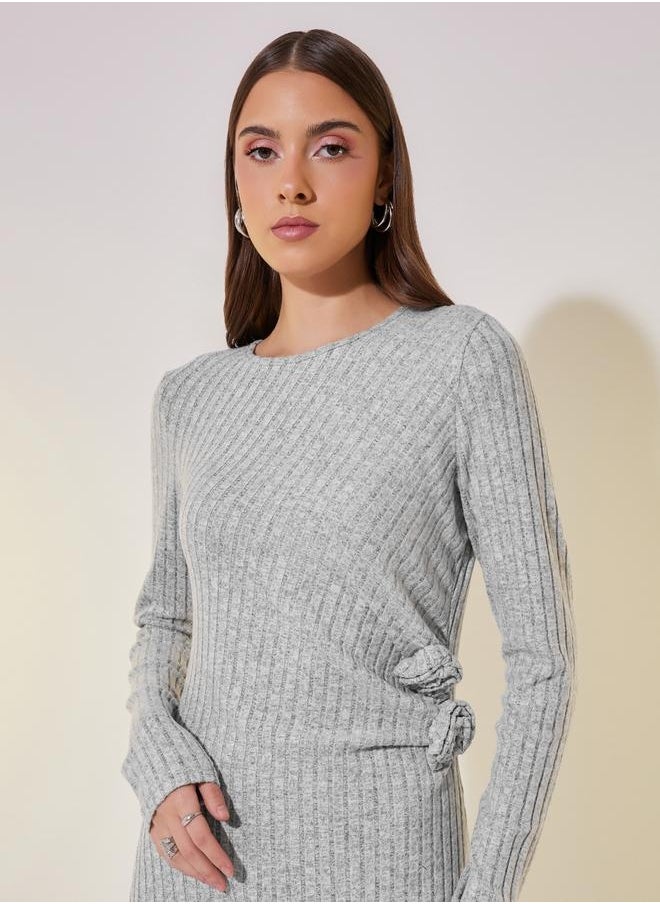 Take Two Ribbed Midi Dress  - Image 5
