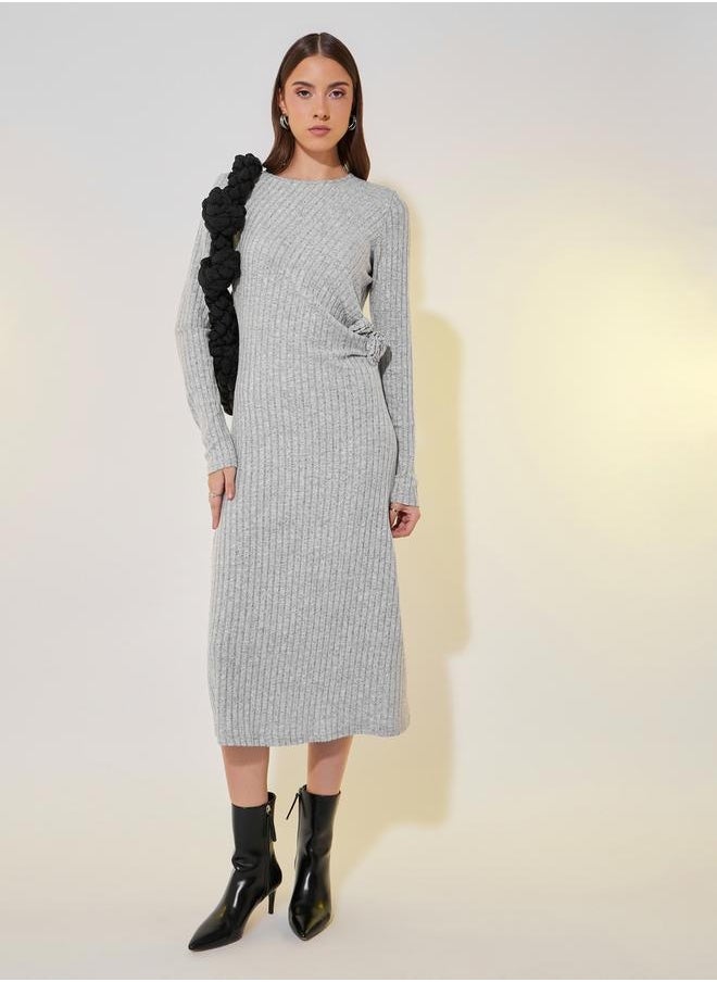 Take Two Ribbed Midi Dress  - Image 2