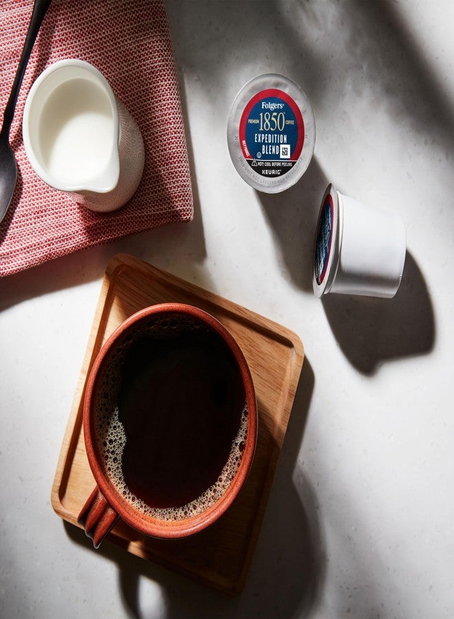 Folgers 1850 Expedition Blend Medium Roast Coffee, 60 Keurig K-Cup Pods - Image 3