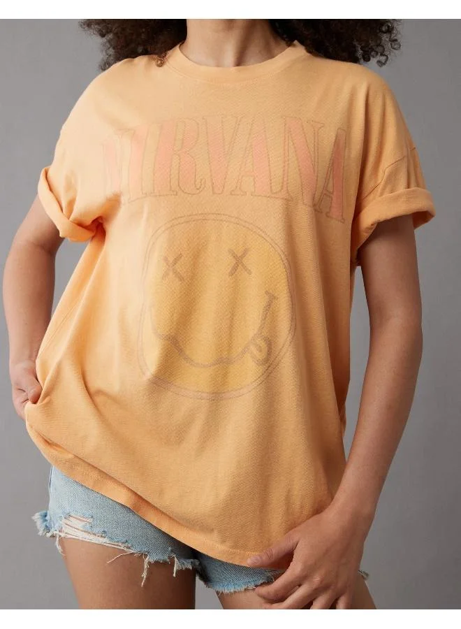 American Eagle Logo Detail Crew Neck T-Shirt