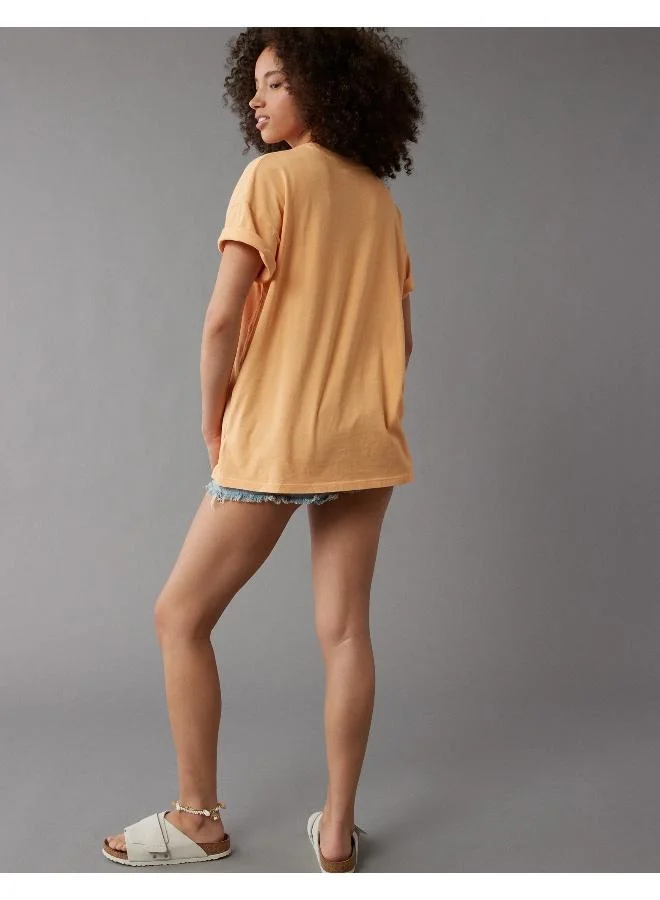 American Eagle Logo Detail Crew Neck T-Shirt