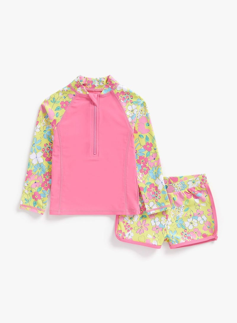 mothercare Youth Floral Print T-Shirt & Shorts Set  - Image 1