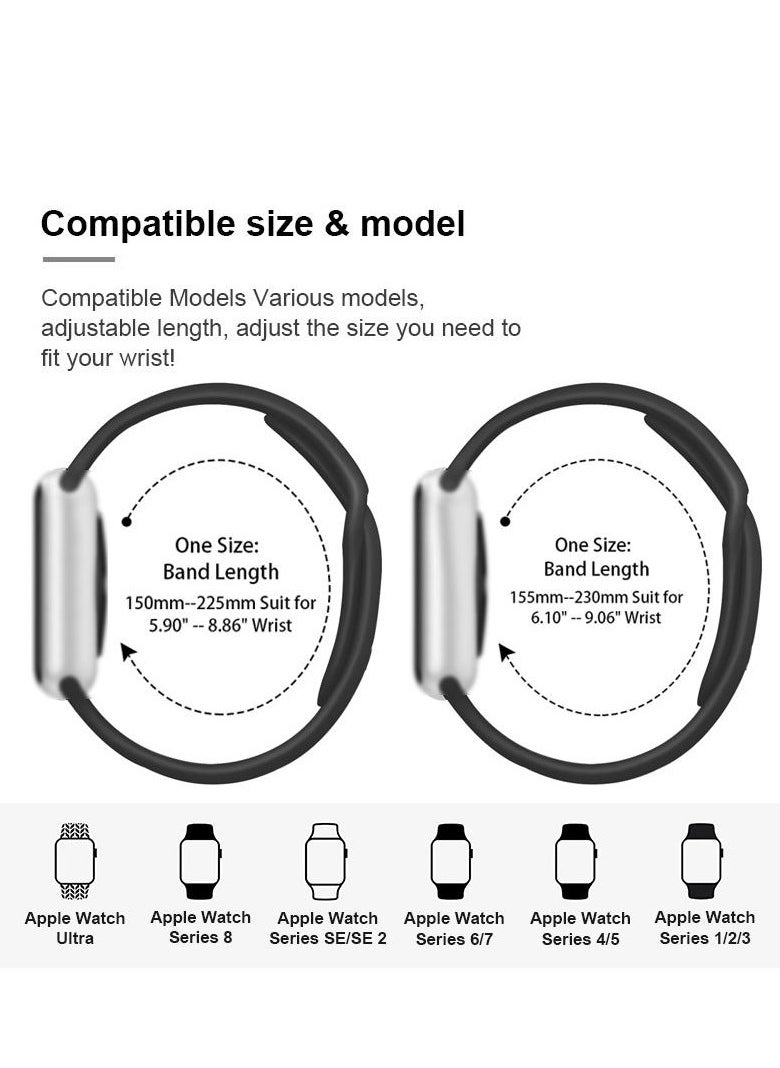 Samu - Apple Watchband 42MM/44MM/45MM/49MM Silicone Strap for Apple Watch All Series Black - Image 1