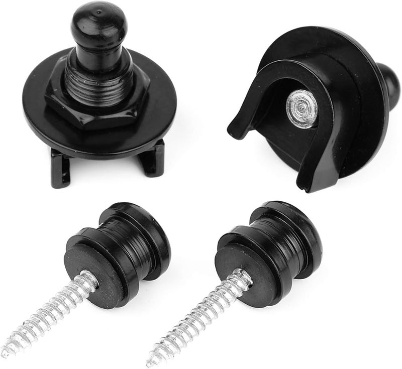 Eison Guitar Strap Locks and Buttons Security Quick Release Straplocks Strap Retainer System Nickel (2 Pieces Pack) - Image 3