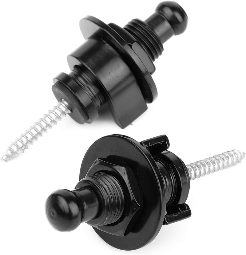 Eison Guitar Strap Locks and Buttons Security Quick Release Straplocks Strap Retainer System Nickel (2 Pieces Pack) - Image 2