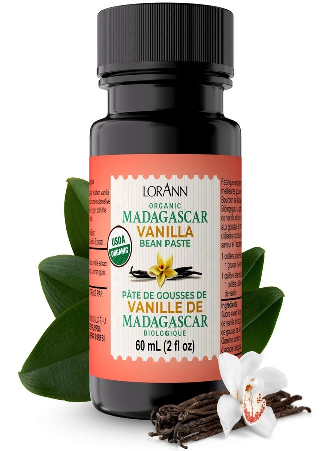 LorAnn Oils LorAnn Organic Pure Madagascar Vanilla Bean Paste 2oz (60ml) - Rich Flavor, Real Seeds, Ideal for Baking, Desserts, Cooking, Pure Madagascar Bourbon Vanilla, Gluten-Free, Non-GMO - Image 1