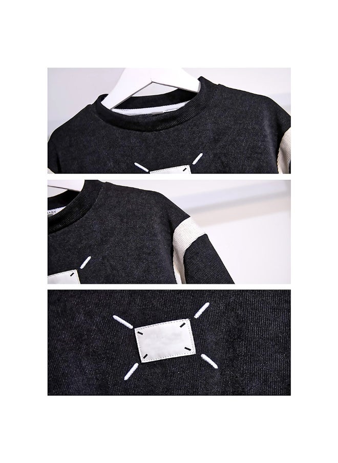 Self Patterned Black Patch Casual Stripes 2Pcs Track Suit Set For Kids & Tweens-10-11Y - pzsku/Z365E42AEED0C3694CD75Z/45/_/1740398603/574f78a3-1fbd-44d2-87af-9766d669fb33