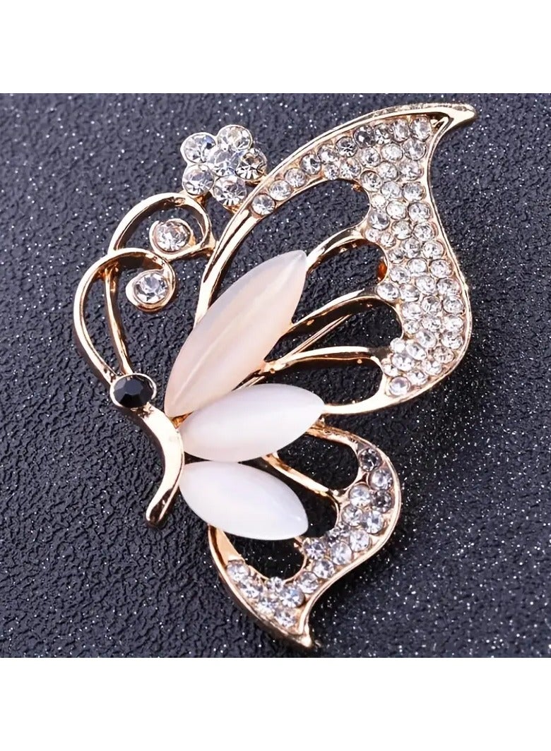 Goolsky 1pc Elegant Zircon Butterfly Brooch for Women - Perfect for Banquets and Anniversaries  - Image 5