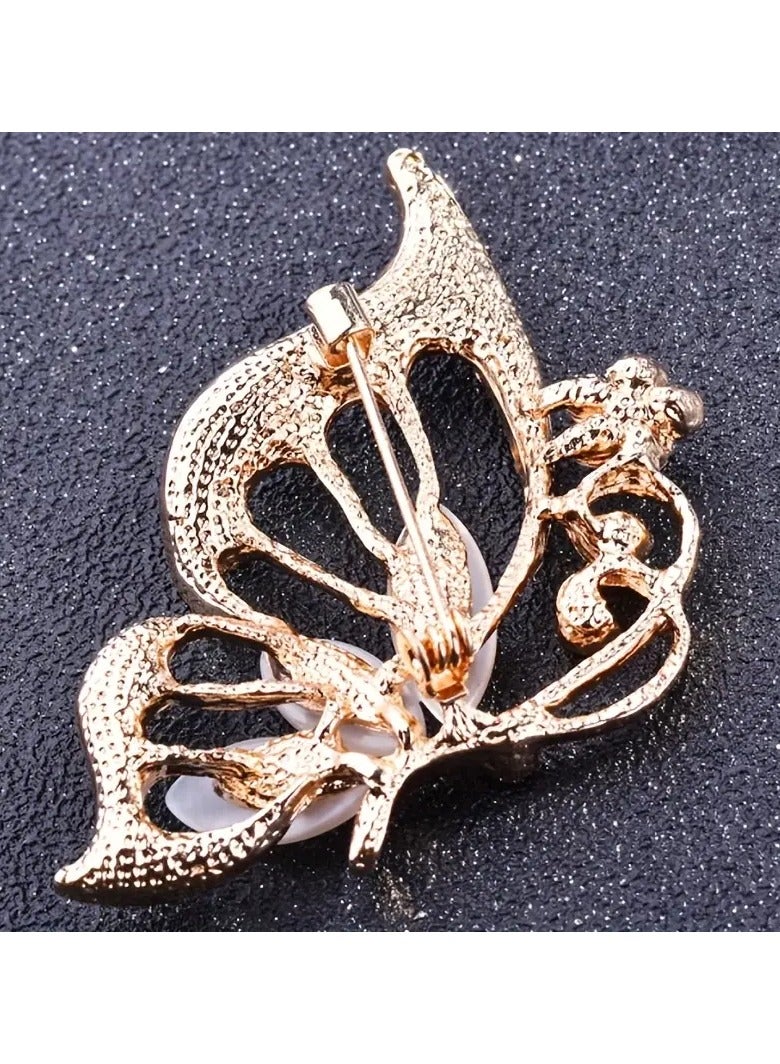 Goolsky 1pc Elegant Zircon Butterfly Brooch for Women - Perfect for Banquets and Anniversaries  - Image 2