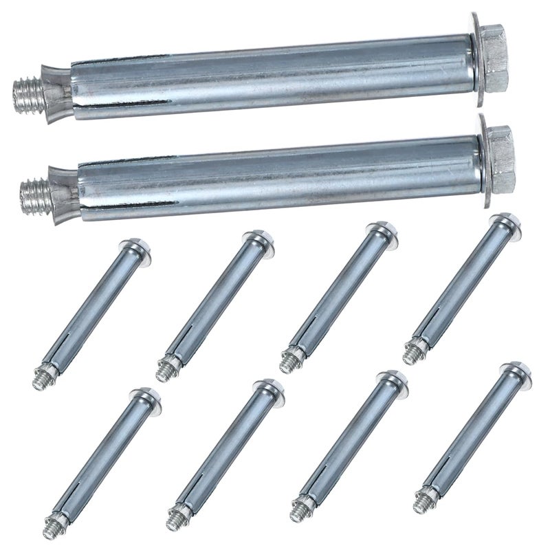 Lurrose 10Pcs Carbon Steel Expansion Anchor Bolts For Speed Bumps Parking Lots Roads - Image 2