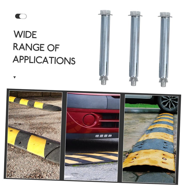 Lurrose 10Pcs Carbon Steel Expansion Anchor Bolts For Speed Bumps Parking Lots Roads - Image 4