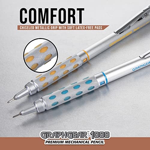 Pentel قلم رصاص ميكانيكي بنتل جراف جير 1000، حجم رأس 0.5 مم، برميل أسود، 1 قطعة (PG1015A) - Image 3