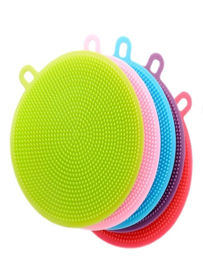 ELRINZA Cleaning Sponge Silicone Scrubber for Kitchen Non Stick Dishwashing Vegetables Scrubber Cleaner Tools Silicone Tableware Multifunction Kitchen Supplies Pack of 1 - Image 5