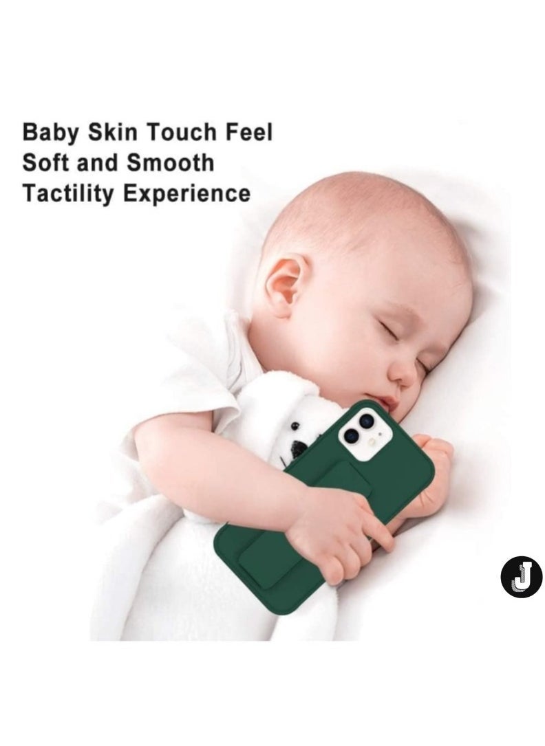 JAJEEK iPhone 16 Plus Green Magnetic Car Mount Case – Premium Silicone with Multi-Stand Kickstand & Hand Strap - Image 5