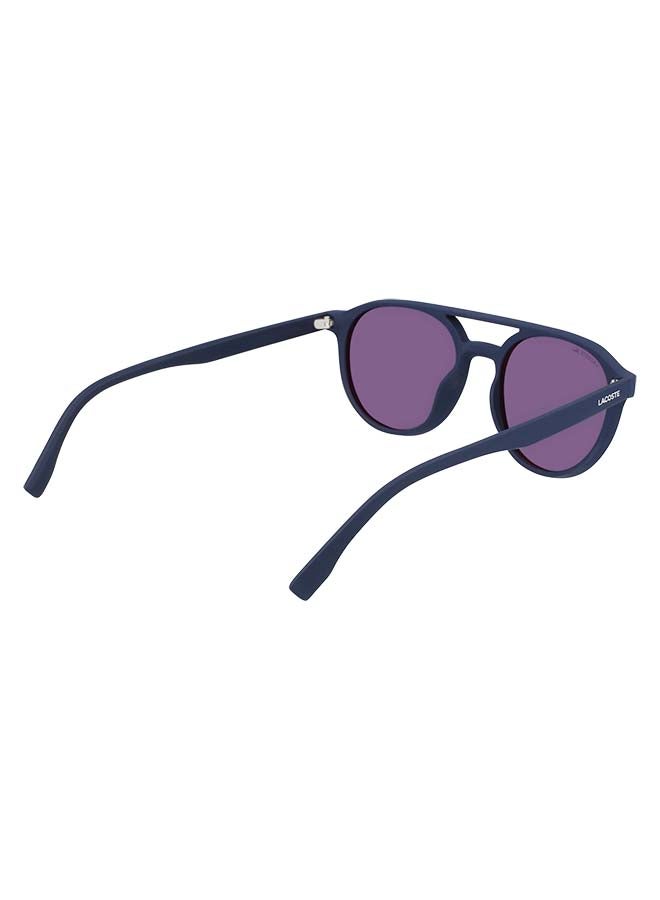 LACOSTE Unisex Fullrim Injected Modified Rectangle Round Sunglasses - Image 5