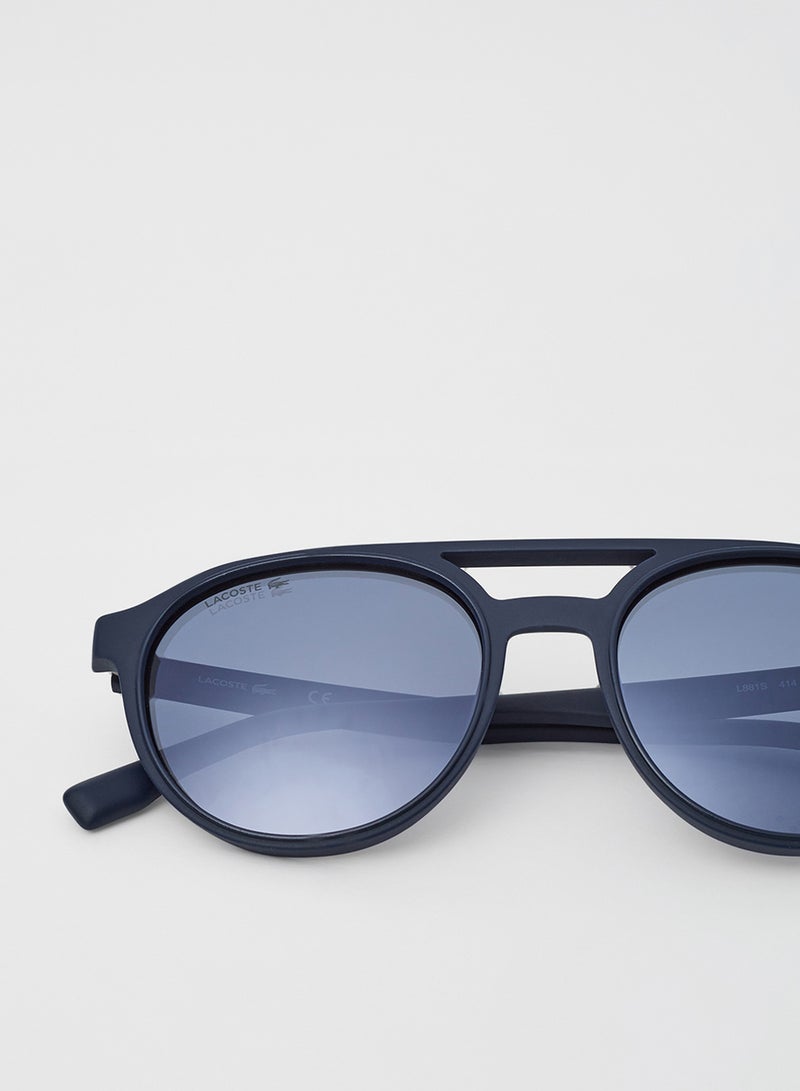 LACOSTE Unisex Fullrim Injected Modified Rectangle Round Sunglasses - Image 4