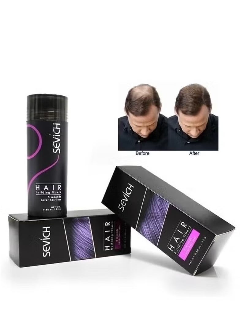 Sevich Hair Building Fibers Instant Remedy for Hair Loss Hair Fiber Powder For Thinning Hair & Bald Spots Hair Concealer Powder For Women & Men 25g (Black) - Image 2