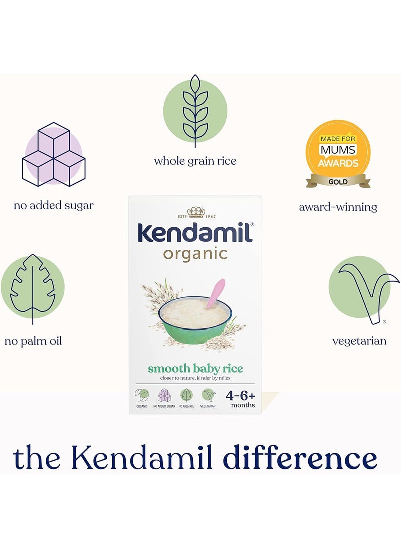 Kendamil Organic Smooth Baby Rice 4 6+ Months 120G - Image 2