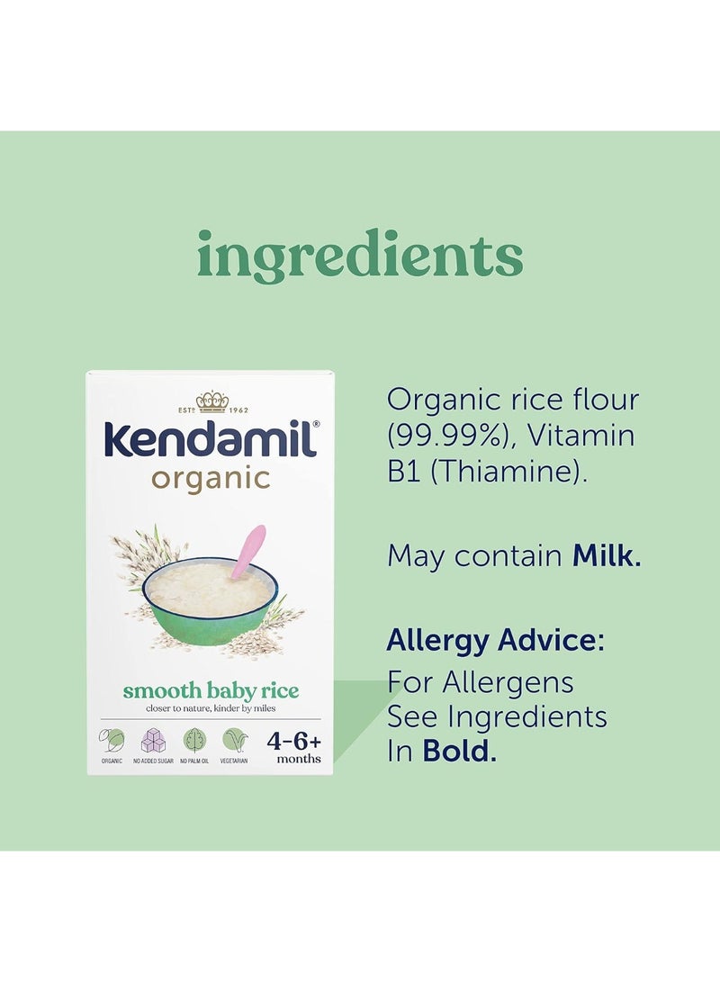 Kendamil Organic Smooth Baby Rice 4 6+ Months 120G - Image 4
