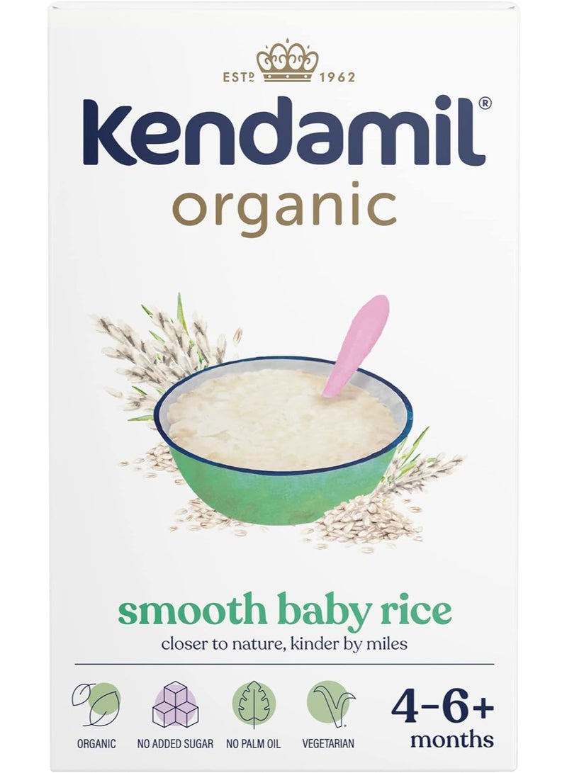 Kendamil Organic Smooth Baby Rice 4 6+ Months 120G - Image 1