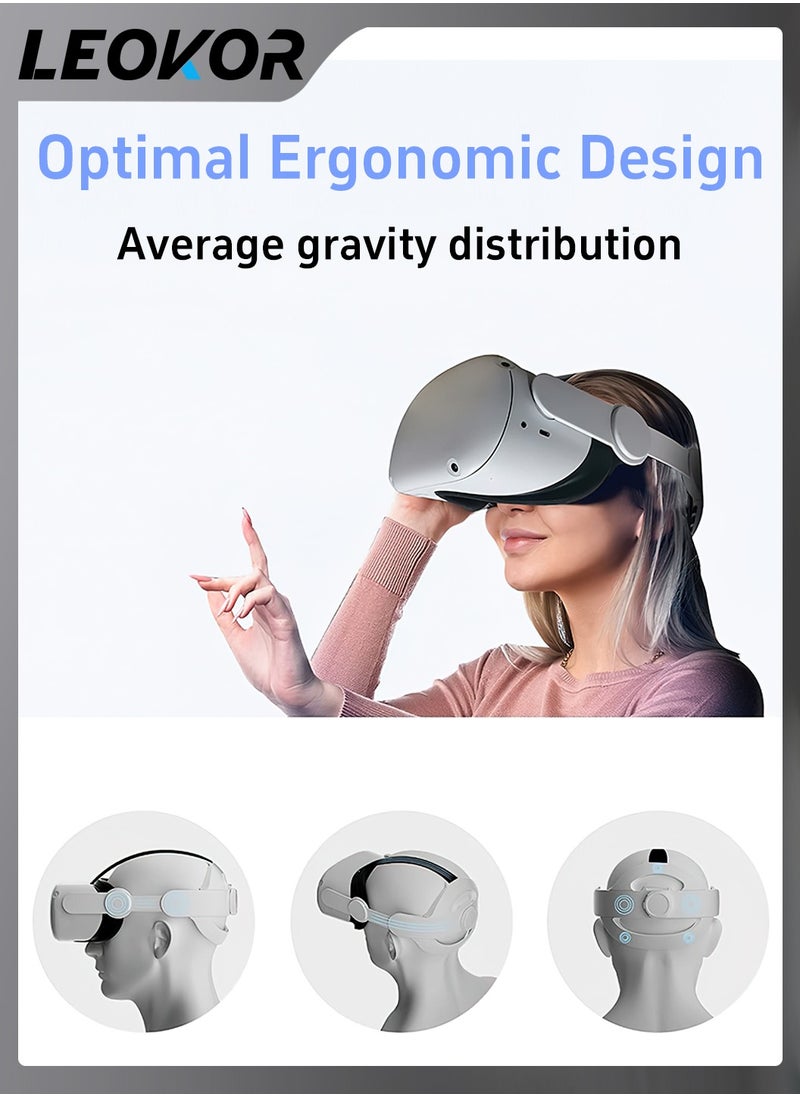 LEOKOR Head Strap for Oculus Quest 2,Meta Quest 2 Accessories Adjustable Elite Strap Replacement for Enhanced Comfort Support and Gaming Immersion in VR  - Image 5