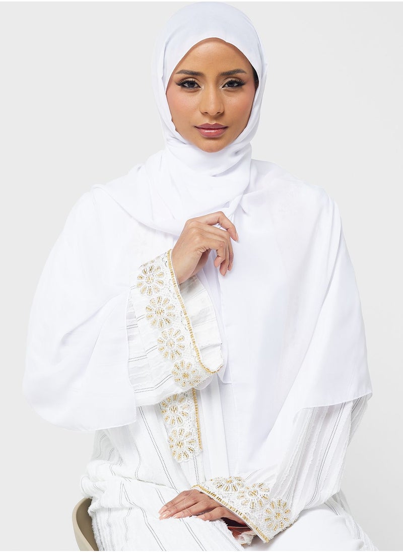 hayas closet - Embellished Flared Sleeve Abaya - Image 1