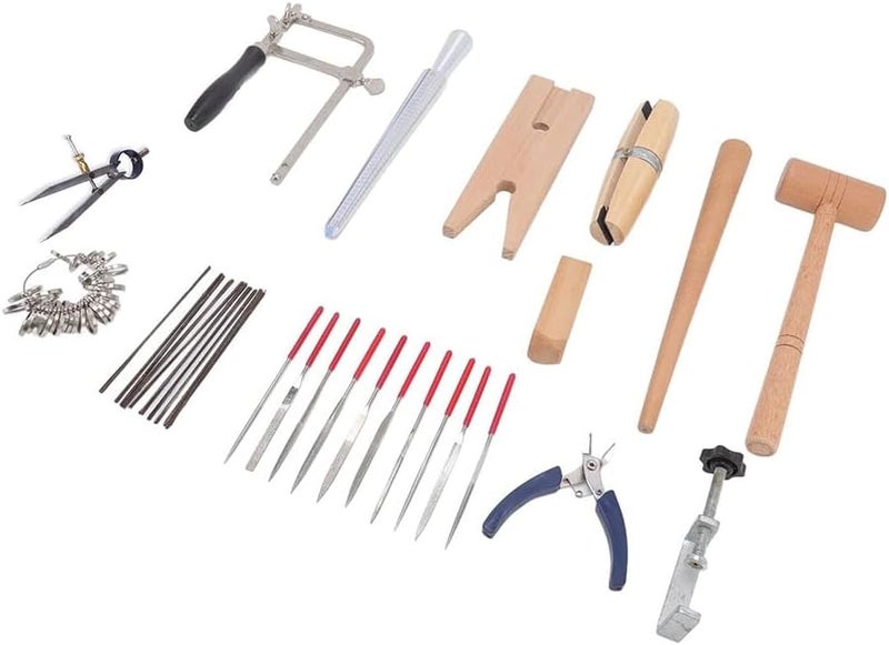 Jewelry Making Tools Set with Saw Frame Cutters Files Complete Jewelers Kit for Crafting Rings Wire Work - Image 2
