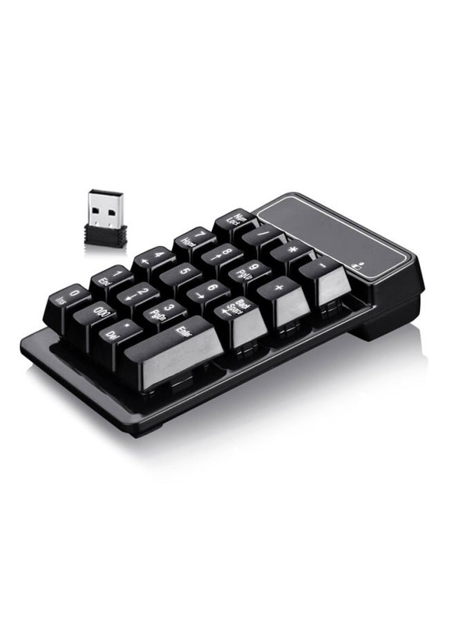 Manufacturers Digital Keyboard USB Laptop Financial Accounting Portable Suspension 2.4G Wireless Keyboard-Color:Black  - Image 1