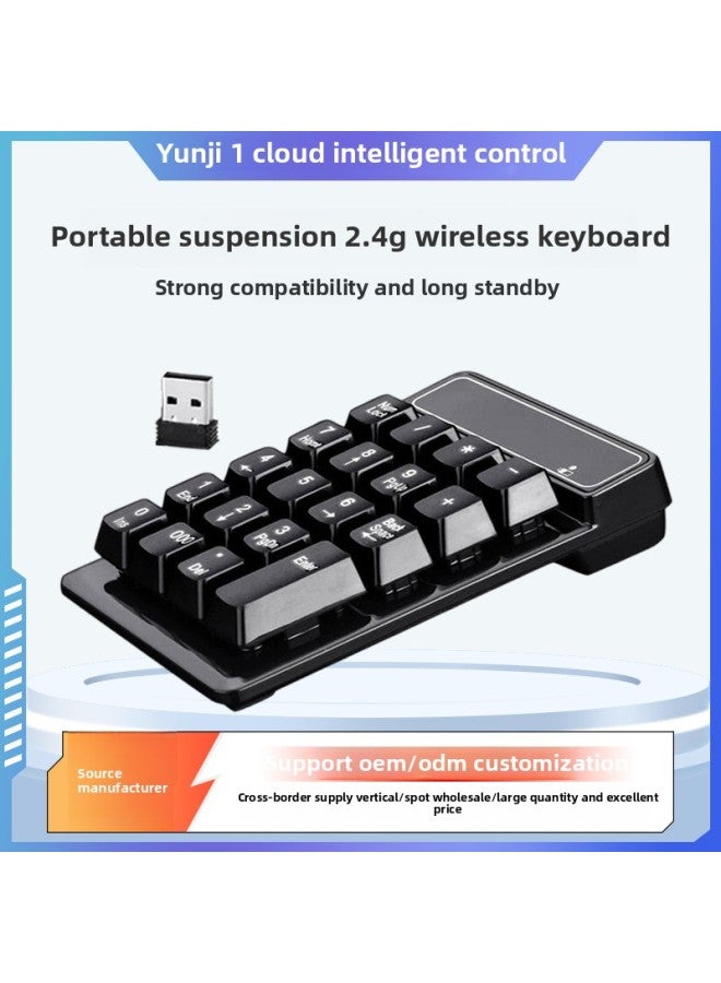 Manufacturers Digital Keyboard USB Laptop Financial Accounting Portable Suspension 2.4G Wireless Keyboard-Color:Black  - Image 2