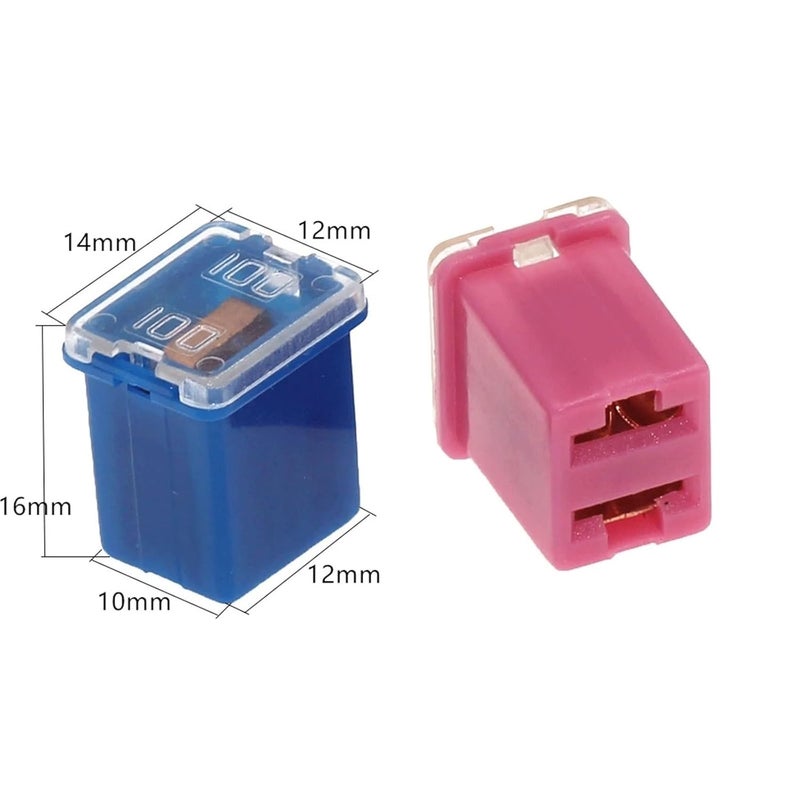 10Pcs Mini Square Fuse Assortment Set 20A 30A 40A 50A 60A With Plastic Box - Image 3
