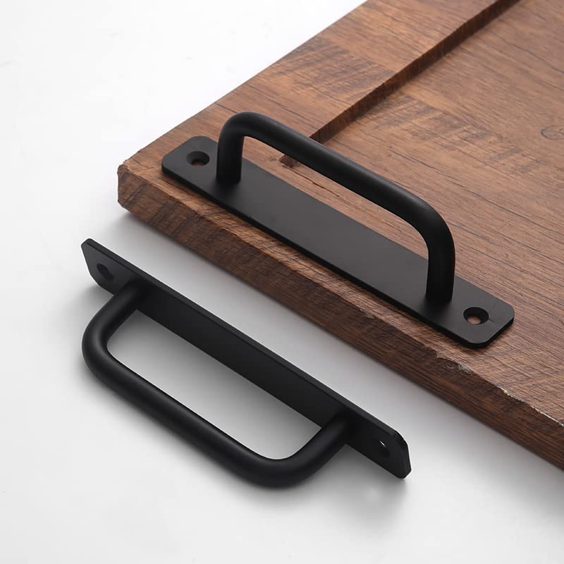 Westablize 2 Pack 5 Inch 128 mm Matte Black Cabinet Handles Aluminum Cabinet Pulls Drawer Pulls