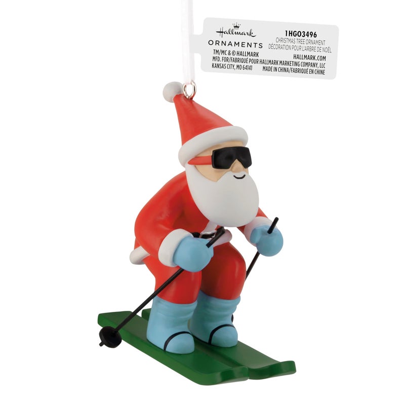 Hallmark Skiing Santa Christmas Ornament - Image 3