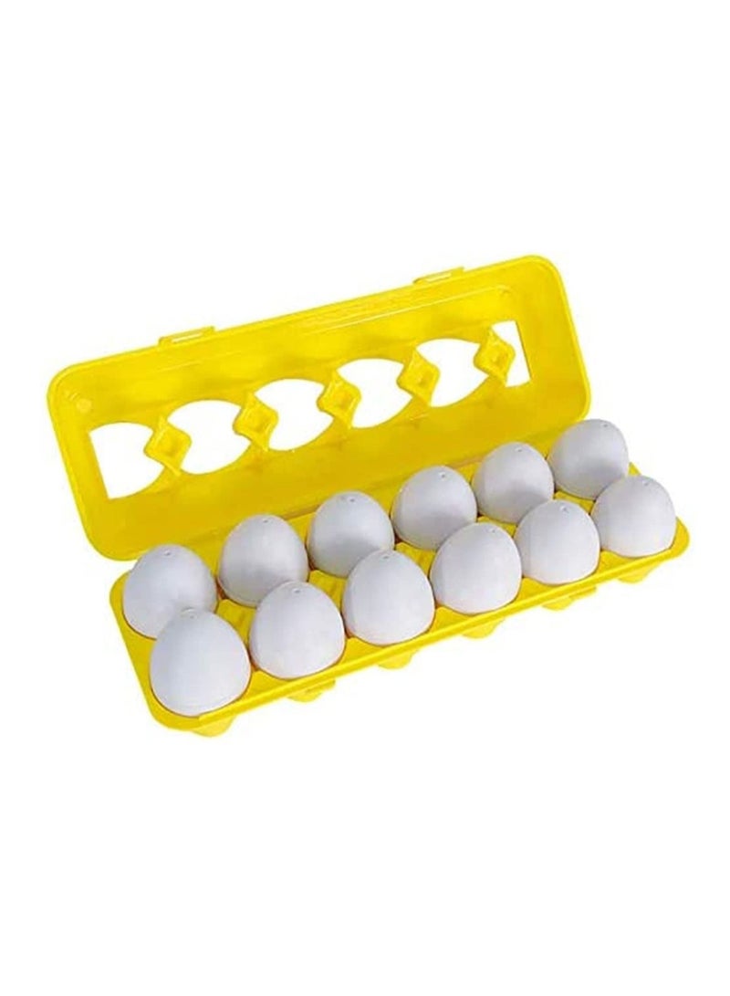 12 قطعة فارز لون الشكل مطابقة البيض مجموعة لعبة تعليمية تعليمية لعبة تعليمية تفاعلية للأطفال الصغار - Image 5