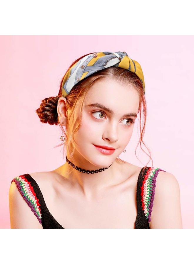 Cubaco 12 Pack Knotted Headbands - Boho Turban Headwraps With Bowknots, Wide Elastic Hair Accessories for Women - Image 5