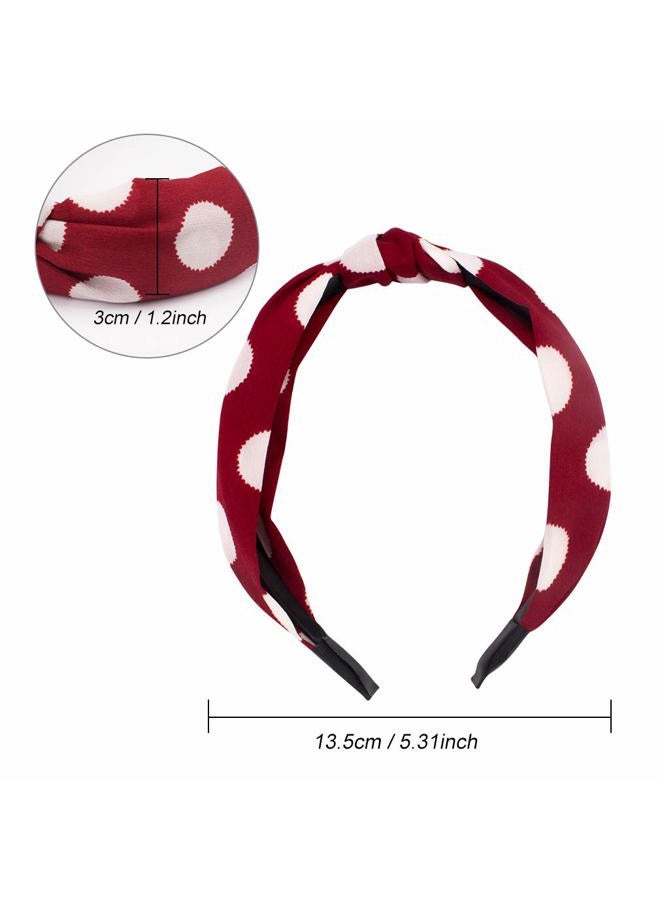 Cubaco 12 Pack Knotted Headbands - Boho Turban Headwraps With Bowknots, Wide Elastic Hair Accessories for Women - Image 3