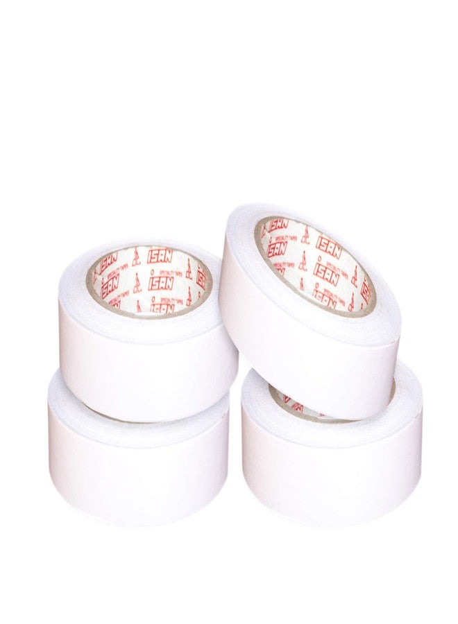 ISAN شريط لاصق ISAN® مزدوج الجوانب، عرض 12 مم (نصف بوصة تقريبًا) × طول 50 مترًا (مجموعة من 4 قطع)، مناسب للأعمال الحرفية، وسجل القصاصات، وتغليف الهدايا، ومشاريع الأعمال اليدوية. - Image 1